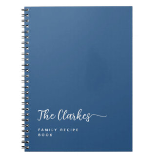 Carnet Minimalist Navy Blue Family Stationery