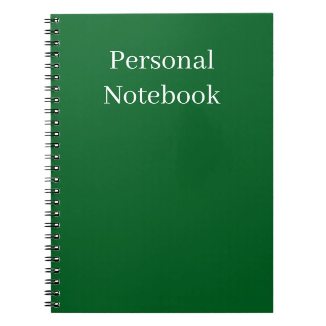 Carnet minimalist personal notebook (Devant)