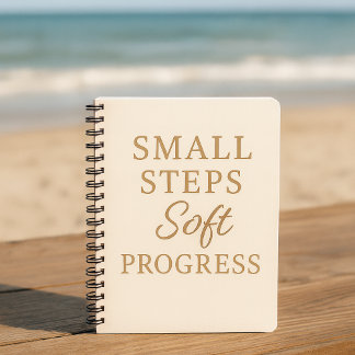 Carnet Minimalist Quote Notebook – “Small Steps''