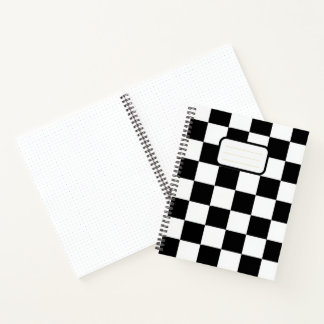 Carnet Minimalist Retro Checkered – Monochrome Streetwear