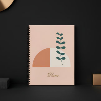 Carnet Minimaliste Boho Abstrait Botanique