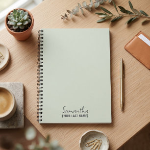 Carnet Minimaliste Féminine   Sauge Poussiéreuse