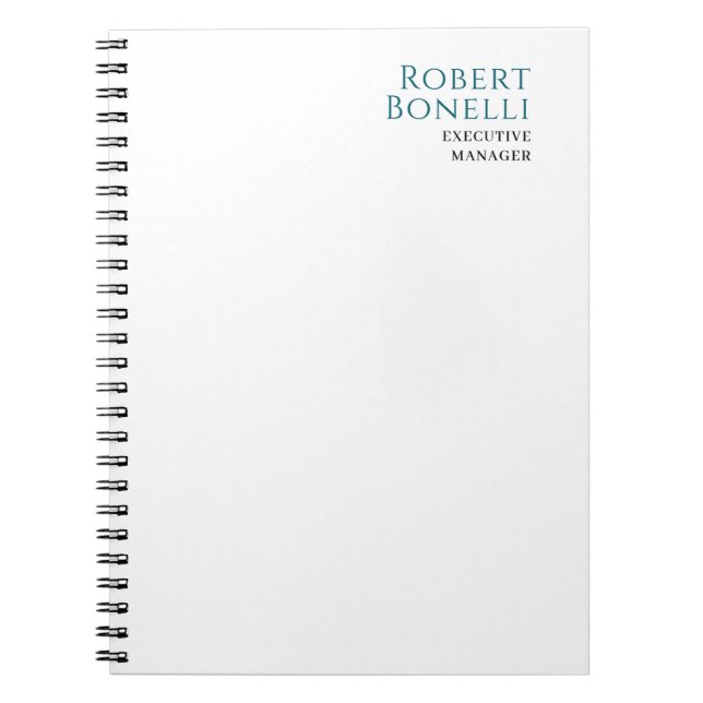 Carnet Minimaliste Moderne Bleu Et Blanc (Devant)