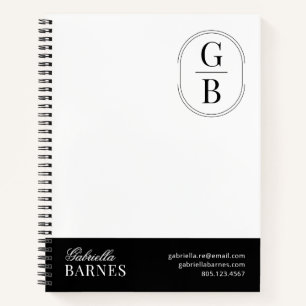 Carnet Minimaliste Moderne Noir & Blanc Audacieux