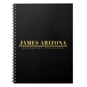 Carnet Minimaliste Moderne Noir Or Tendance Professionnel