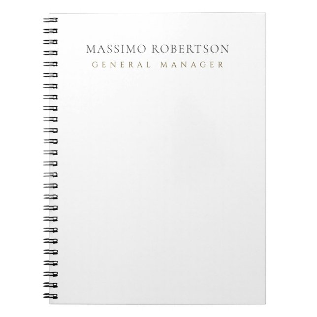 Carnet Minimaliste Moderne Simple  (Devant)