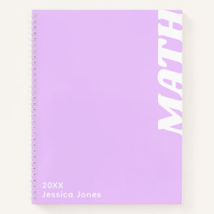 Carnet Minimaliste Texte Vertical Violet Clair Matière Sc