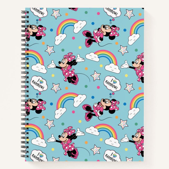 Carnet Minnie | I Love Rainbows Motif (Devant)