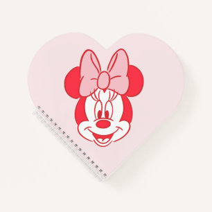 Carnet Minnie Mouse Douce Visage à Nœud Papillon Ligne Ar