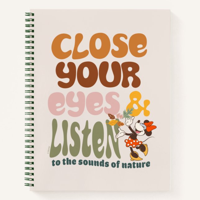 Carnet Minnie Mouse |Fermez vos yeux et écoutez (Devant)