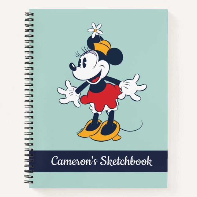 Carnet Minnie Mouse | Fun Casquette Poche Esquisse (Devant)