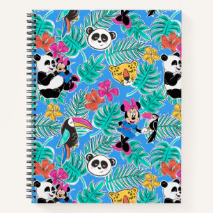 Carnet Minnie Mouse Motif d'été tropical