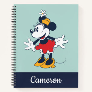 Carnet Minnie Pose Casquette Fun Flower