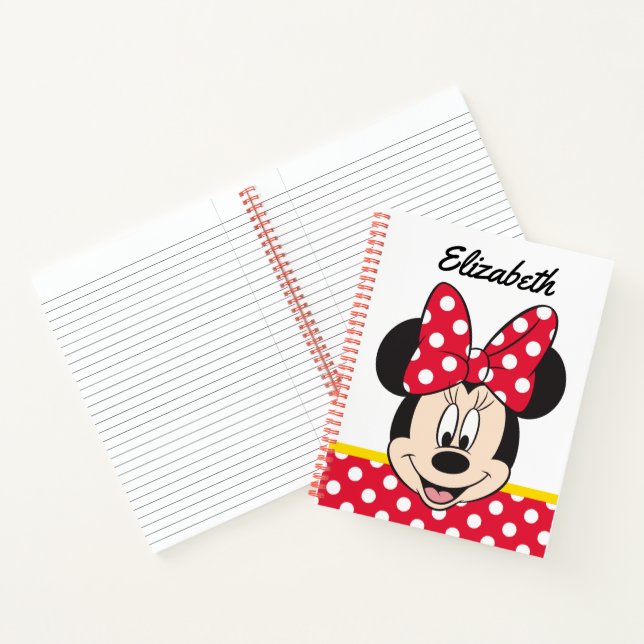 Carnet Minnie Rouge | Points Polka (Intérieur)