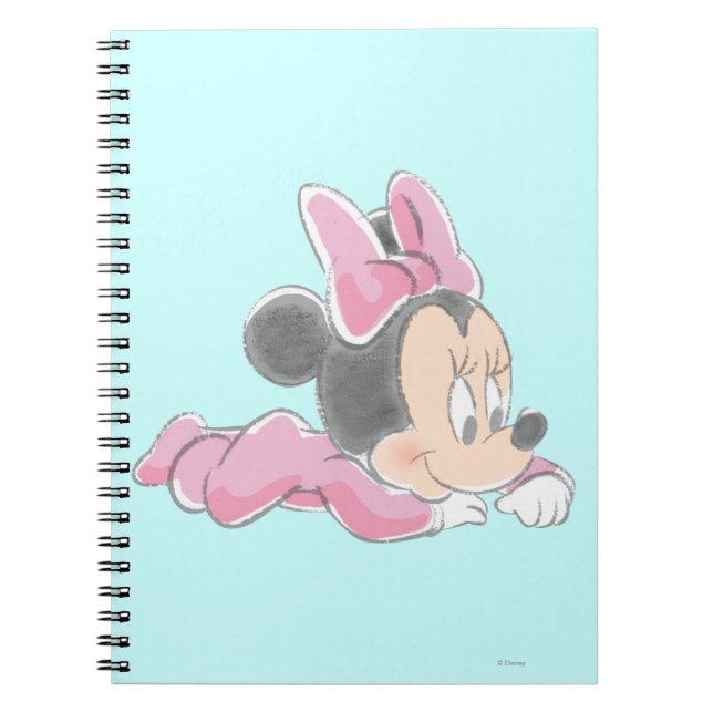 Carnet Minnie souris bébé | Pyjamas roses (Devant)