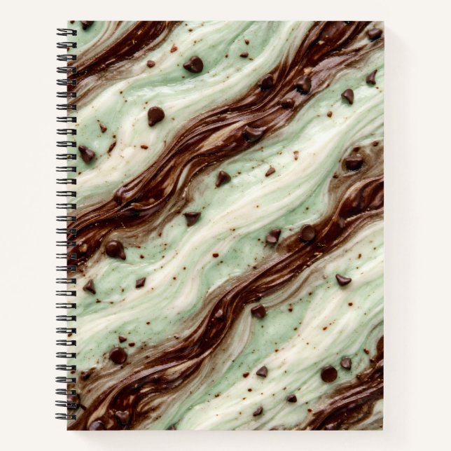 Carnet Mint Chocolate Chip Milkshake Marble Design (Devant)