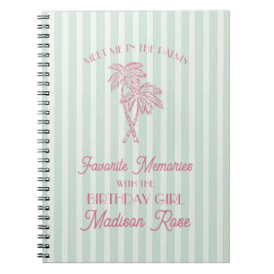 Carnet Mint Palm Springs Souvenirs favoris avec anniversa