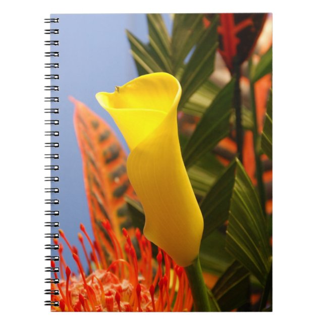 Carnet minuscule calla jaune (Devant)