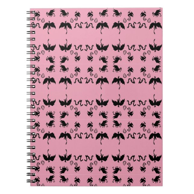 Carnet minuscules dragons roses (Devant)