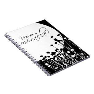 Carnet Miracle de récupération, noir et blanc