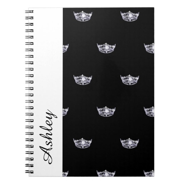 Carnet Miss America Style Carnet-Couronne & Nom personnal (Devant)
