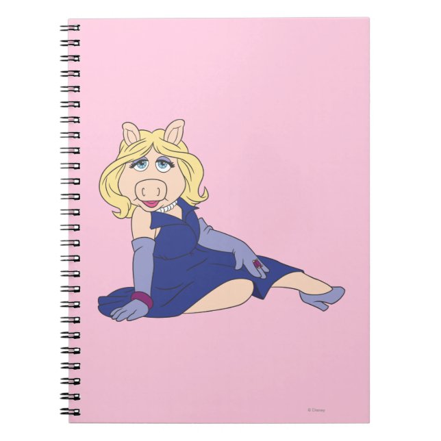 Carnet Miss Piggy en robe violette (Devant)