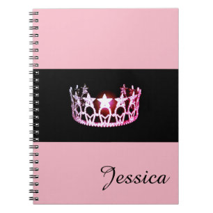 Carnet Miss USA Pink Crown Carnet- Nom personnalisé