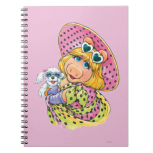 Carnet Mlle Piggy Holding Puppy