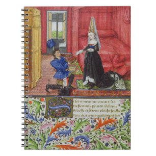 Carnet Mme 2617 le scribe consacrant la La Teseida à un