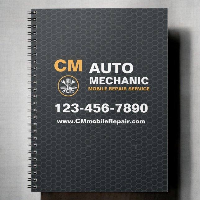Carnet Mobile Mechanic Auto Car Repair Services (Créateur téléchargé)