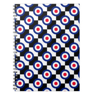Carnet Mod Motif cible Pois mode Vintage