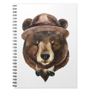 Carnet Mode d'ours d'aquarelle