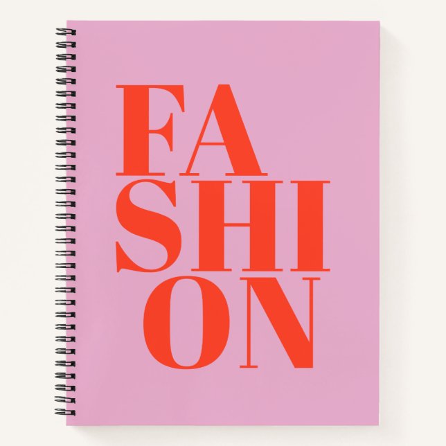 Carnet Mode Imprimer rose esthétique Préppy Décor moderne (Devant)