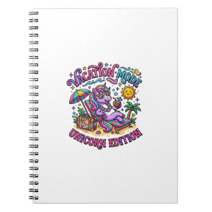 Carnet Mode Vacances Licorne Edition Licorne Commercial P
