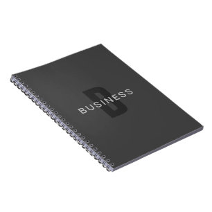Carnet Modèle de conception de monogramme éditable gris f