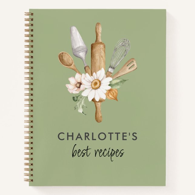 Carnet Modèle de recette personnalisée (Devant)