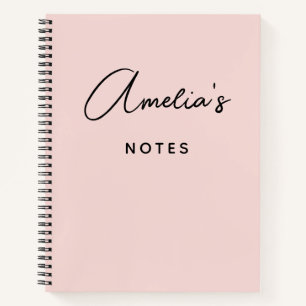 Carnet Modèle de signature manuscrite moderne Blush