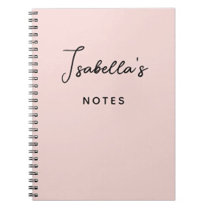 Carnet Modèle de signature manuscrite moderne Blush