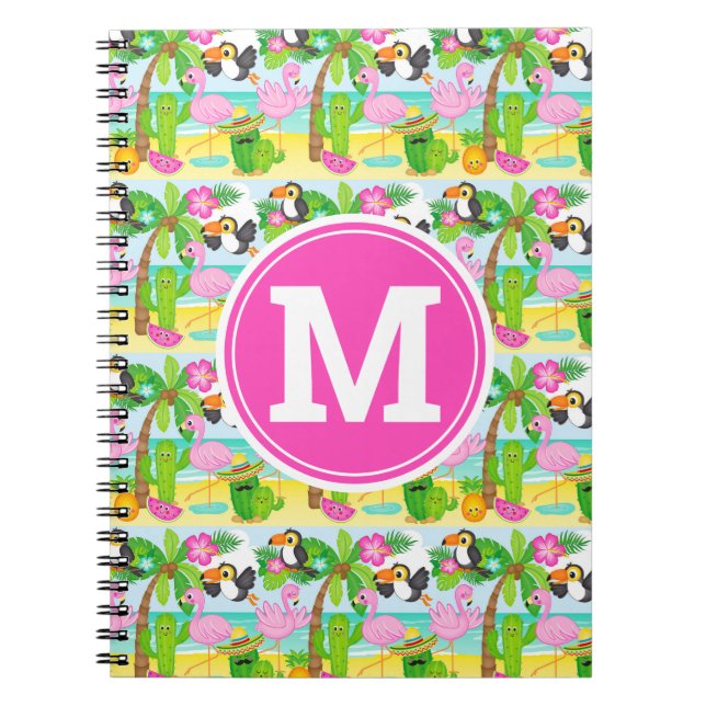 Carnet Modèle de Toucan et de Flamingo (Devant)