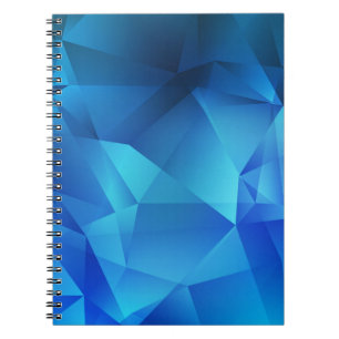 Carnet Modèle de triangles de dégradé BLEU clair. Créatif