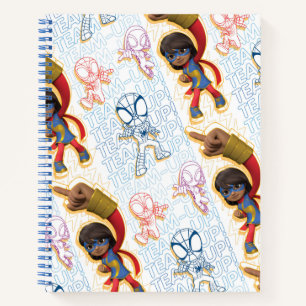 Carnet Modèle d'équipe de Mme Marvel et Spidey