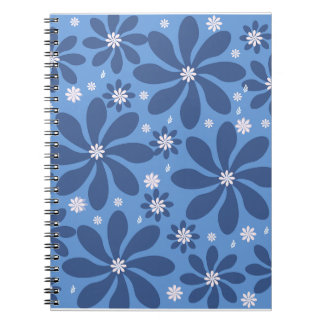 Carnet Modèle Floral Bleu - Accès Élégant