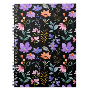 Carnet Modèle floral coloré