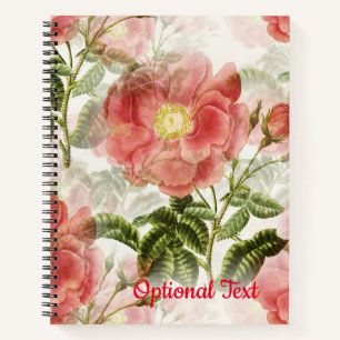 Carnet Modèle floral de Camellia rose