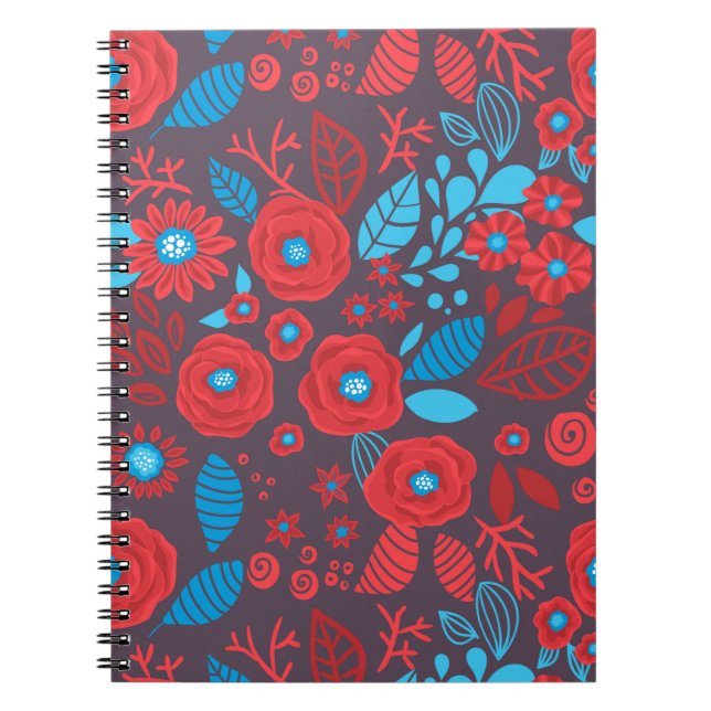 Carnet Modèle floral de Doodle (Devant)