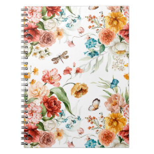 Carnet Modèle floral du jardin