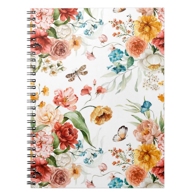 Carnet Modèle floral du jardin (Devant)