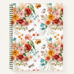 Carnet Modèle floral du jardin
