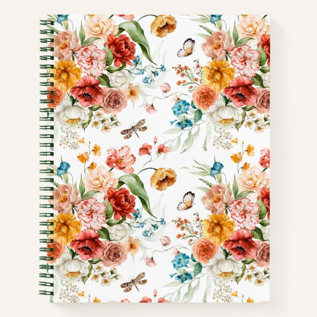 Carnet Modèle floral du jardin (Devant)