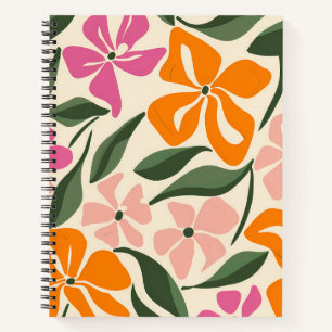 Carnet Modèle floral rétro